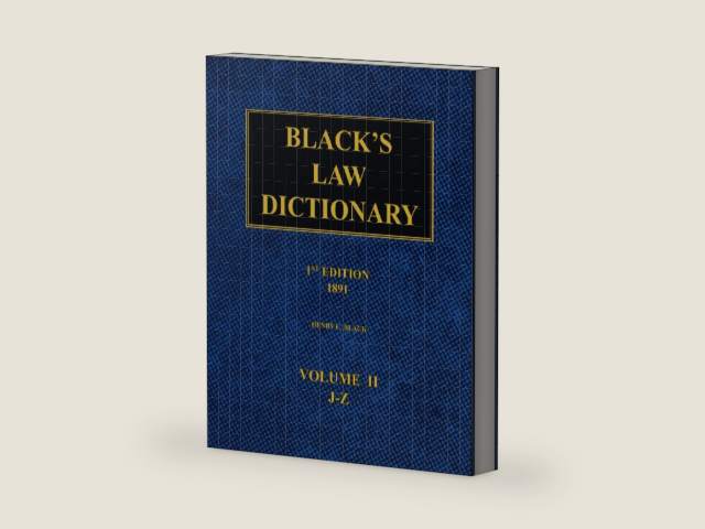 Black's Law Dictionary - 1st Edition (1891): Volume 2 by Henry C. Black