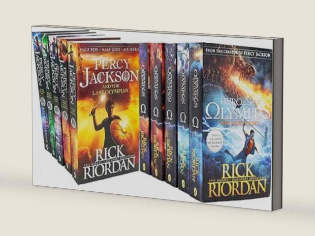 Rick Riordan Percy Jackson and Heroes of Olympus 10 Book Set (The Lightning Thief, The Last Olympian, The Titan's Curse, The Sea of Monsters, The Battle of the Labyrinth, The Lost Hero and more) by Rick Riordan