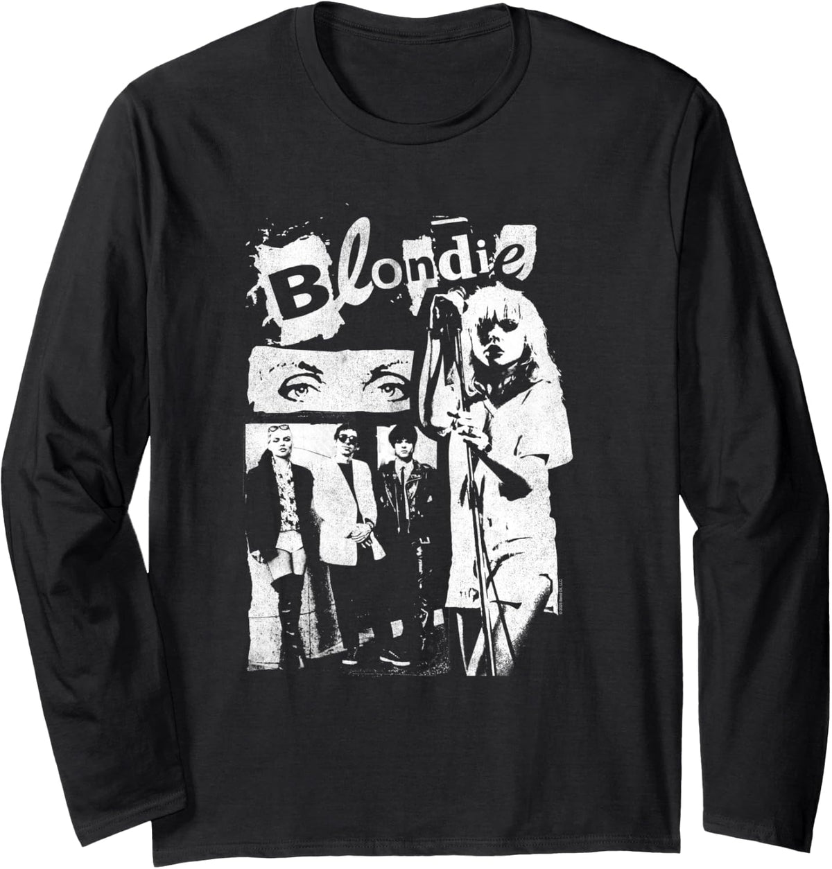 Blondie Punk Zine Collage Vintage Band Long Sleeve T-Shirt