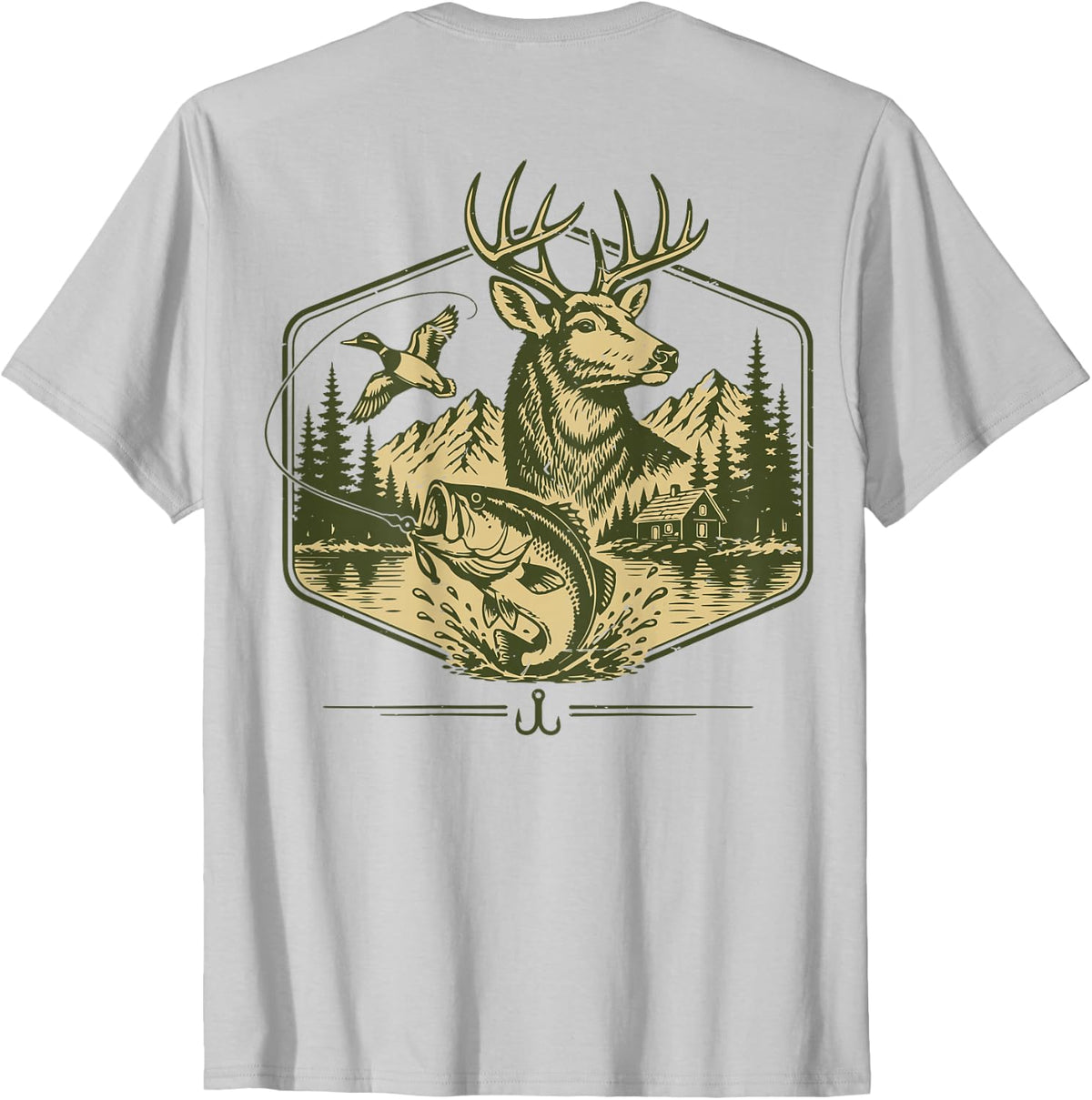 Youth Boy Local Deer Duck Fishing Camo Hunting Kid Mens Teen T-Shirt