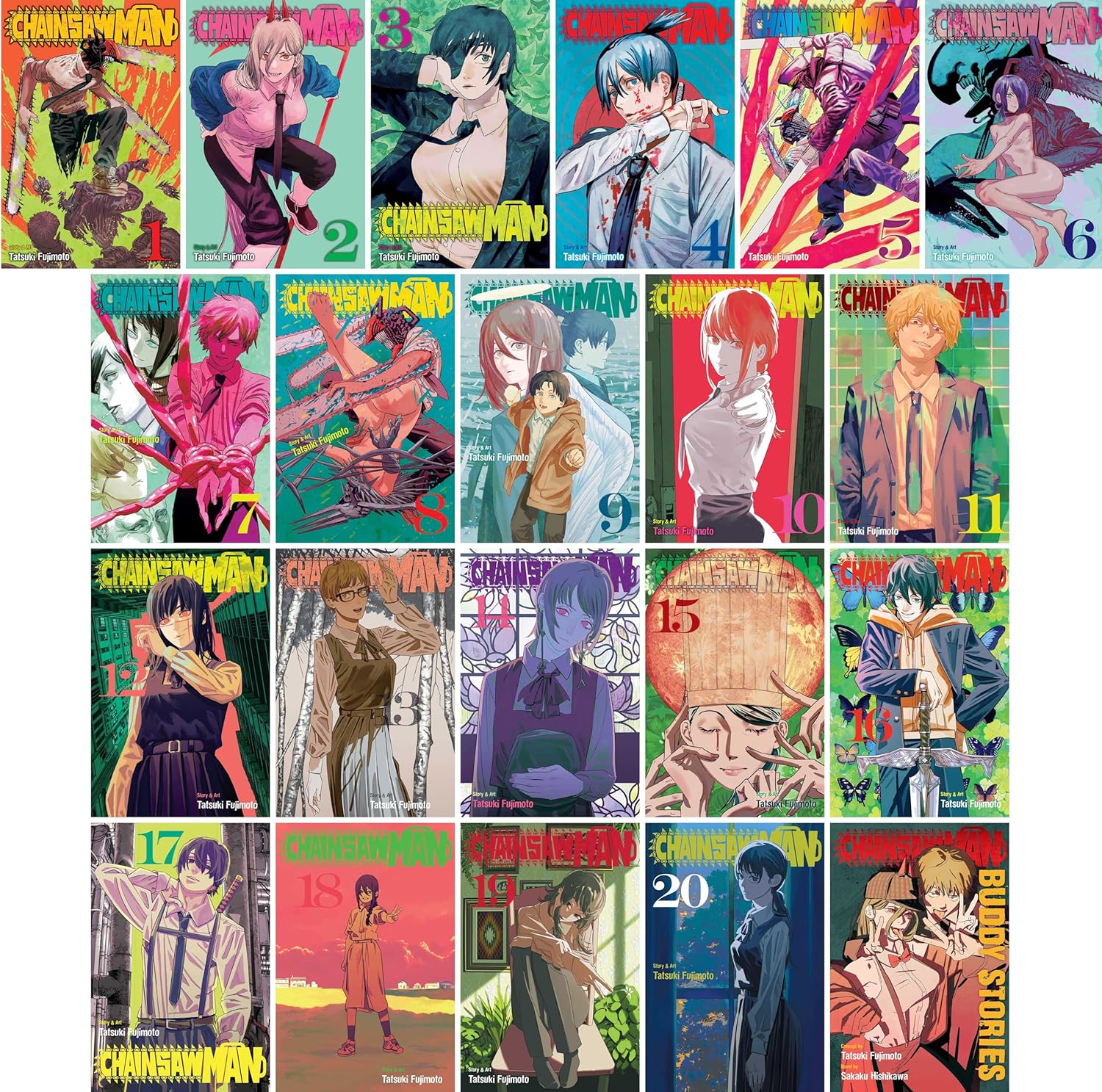 Chainsaw Man Complete Collection (Vol. 1-20 + Buddy Stories), Manga Series Set by Tatsuki Fujimoto (21 Books) by Tatsuki Fujimoto