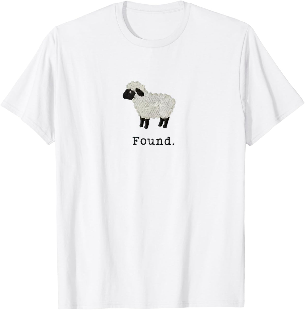 Found Sheep Psalm 23 Christian Faith Lamb Minimalist T-Shirt