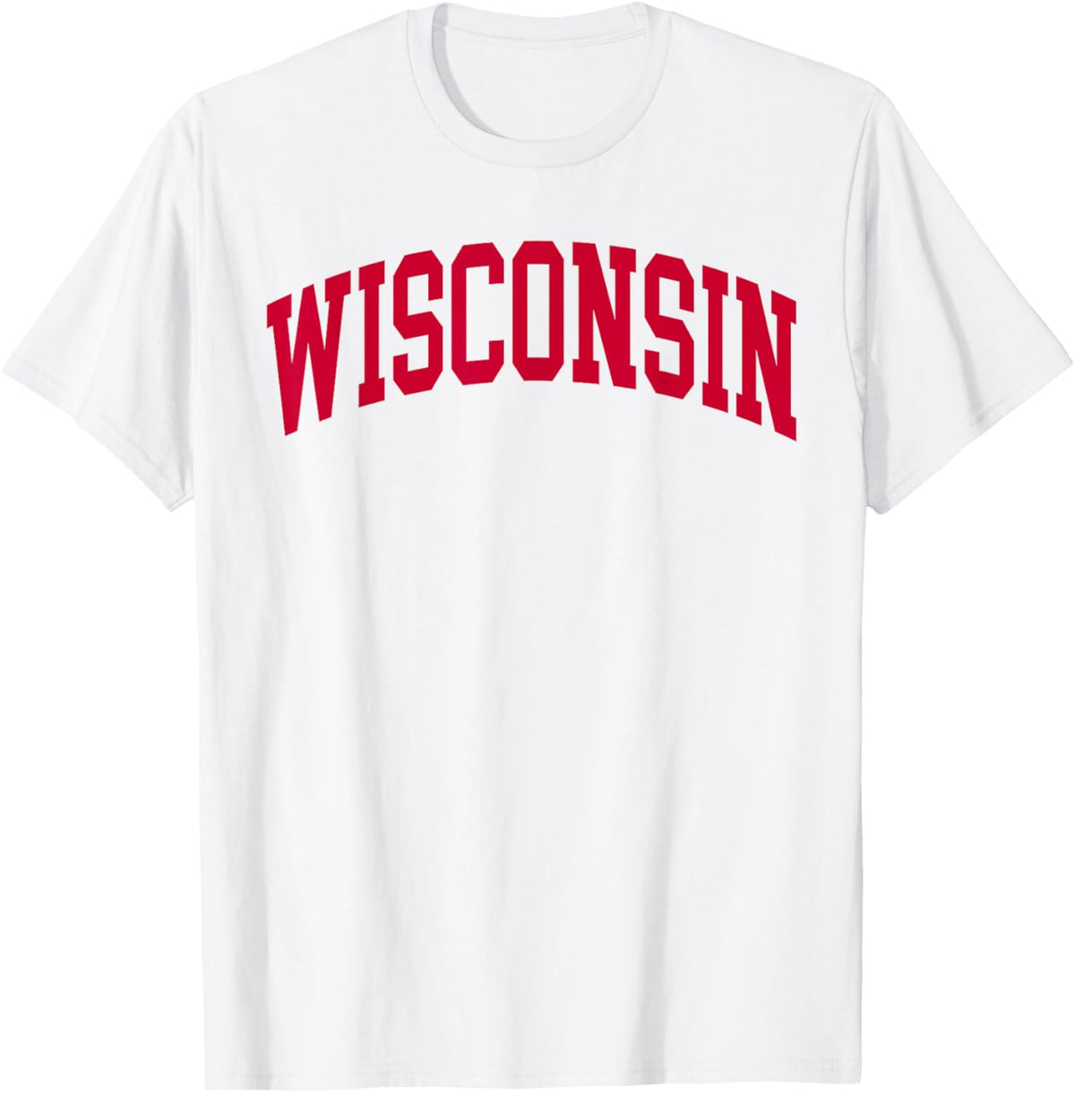 Wisconsin WI Vintage Athletic Sports Red Design T-Shirt