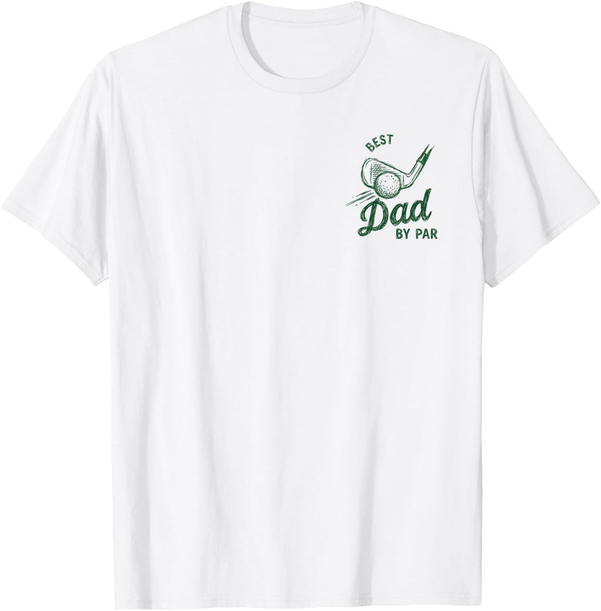 Best Dad By Par Funny Par Tee Dad Golf Golfing Pocket T-Shirt