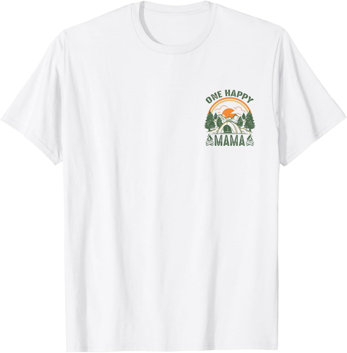 One Happy Mama 1st Bday Camping Matching Family Party T-Shirt