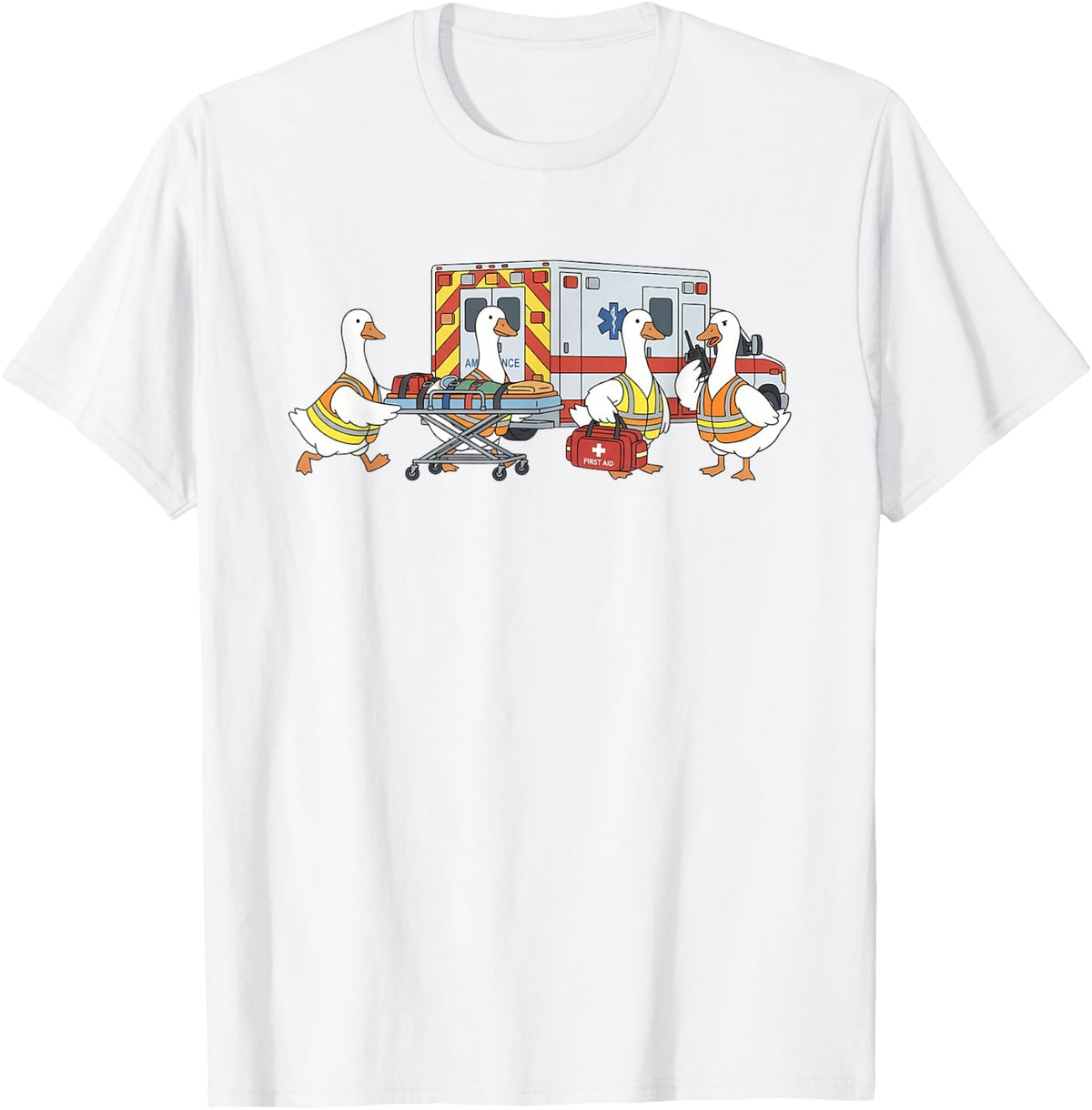 Funny Goose EMS Paramedic Emergency Medicine Ambulance Crew T-Shirt