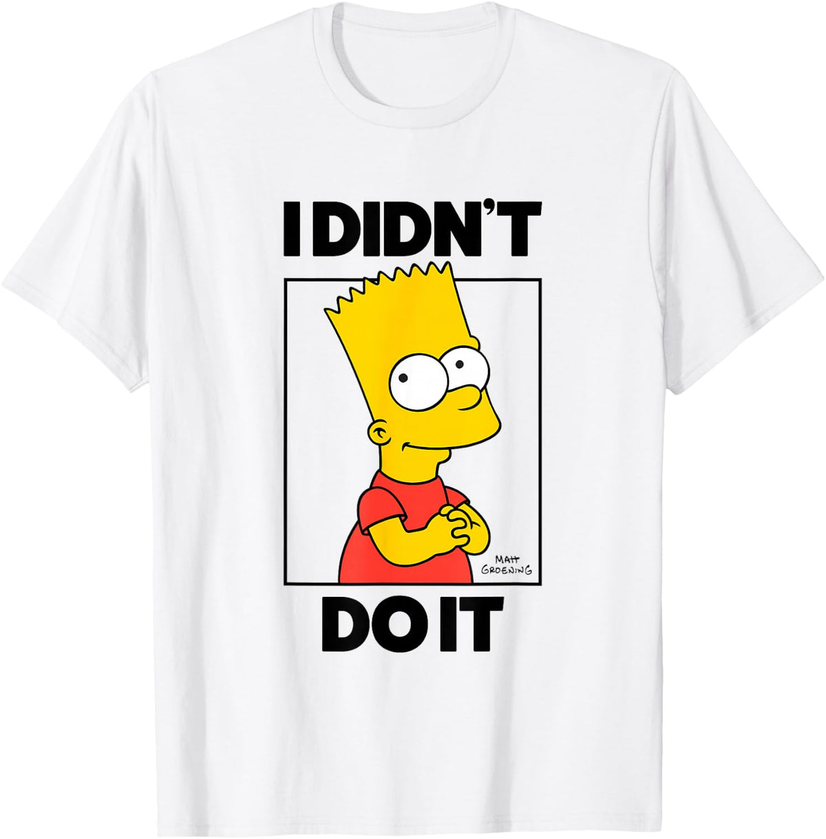 The Simpsons Bart Portrait I Didn't Do It T-Shirt