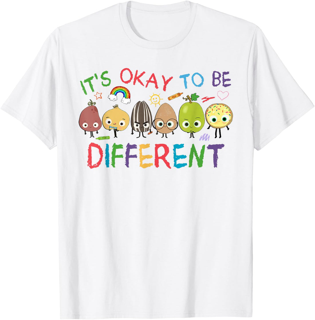 Autism Positives Quote Its Okay to Be Different Preepy Retro T-Shirt