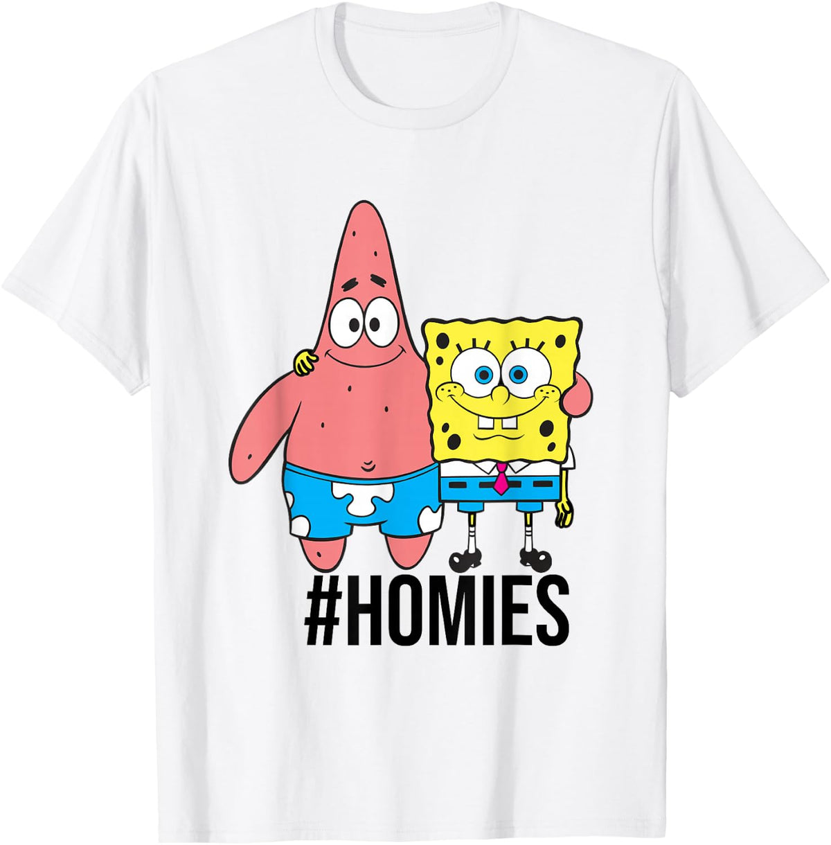 Spongebob Squarepants #Homies Patrick & Spongebob Shot T-Shirt