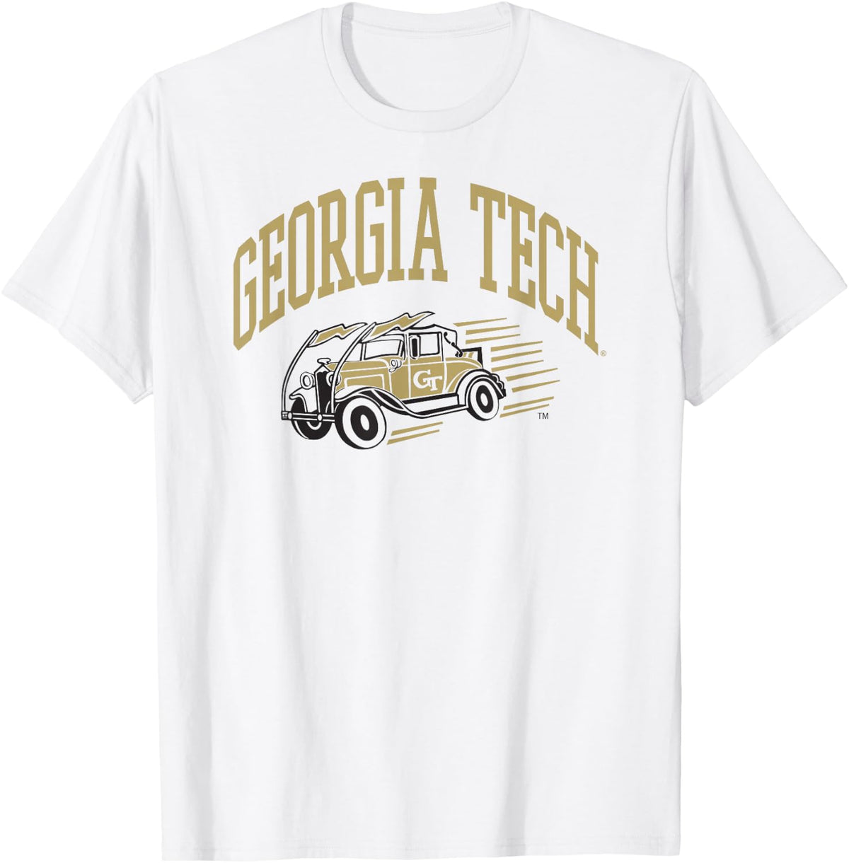 Georgia Tech Yellow Jackets Fan Car White T-Shirt