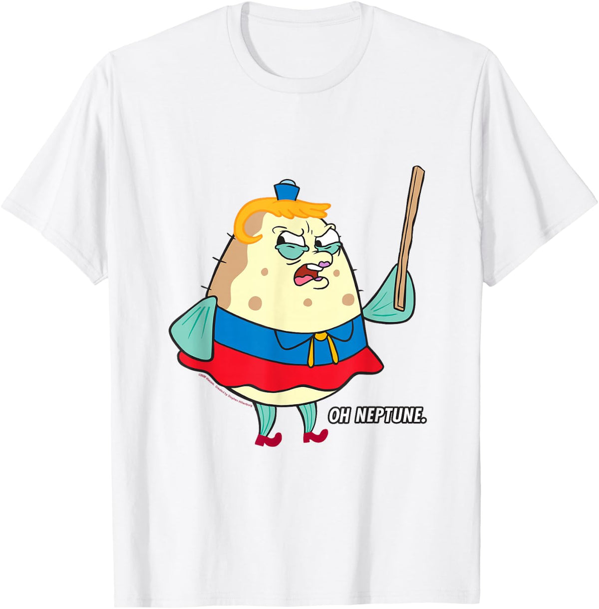 Spongebob Angry Mrs. Puff Oh Neptune Funny Cartoon T-Shirt