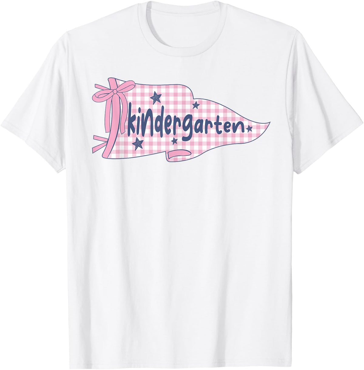 Preppy Pennant Flag Kindergarten Teacher Girl Back to School T-Shirt