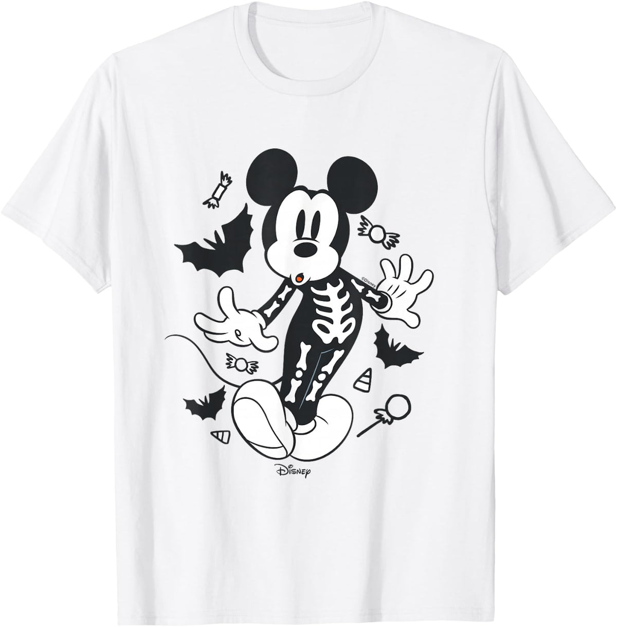 Disney Mickey and Friends Skeleton Halloween T-Shirt