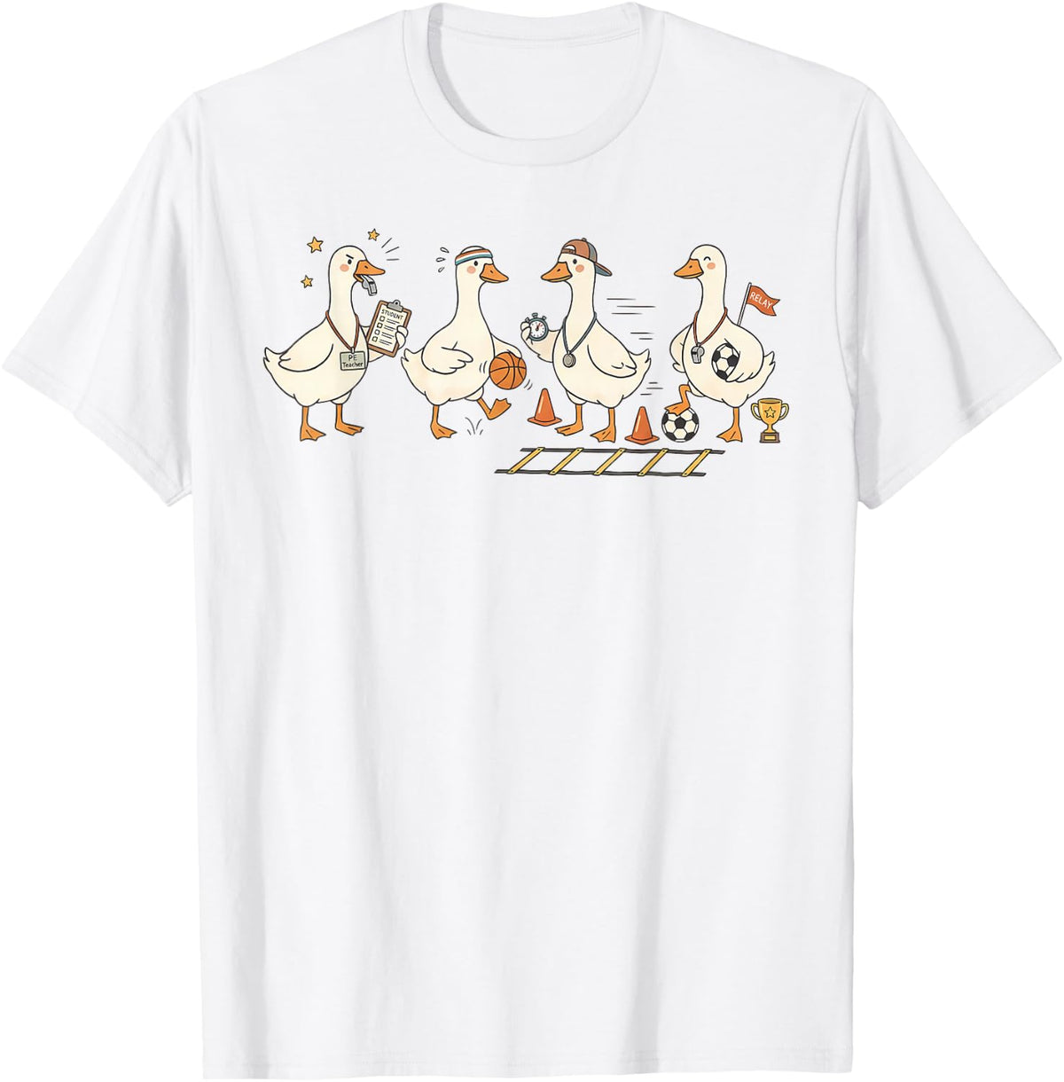 Physical Education Teacher Goose Gym Teacher Back to School T-Shirt
