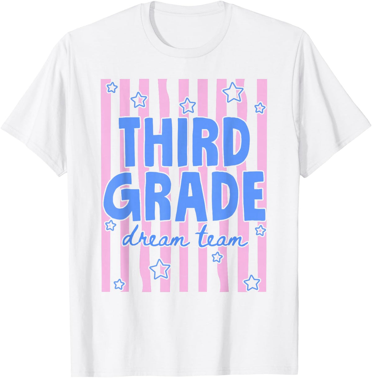 Retro Stripes Third Grade Dream Team 3rd Grade Teacher T-Shirt