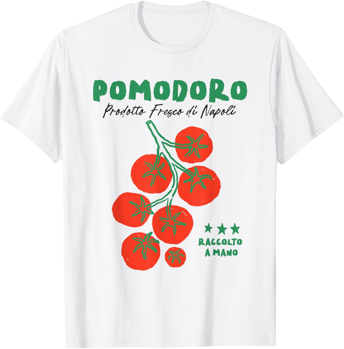 Pomodoro Napoli Italian Handpicked Tomato Retro Foodie Food T-Shirt