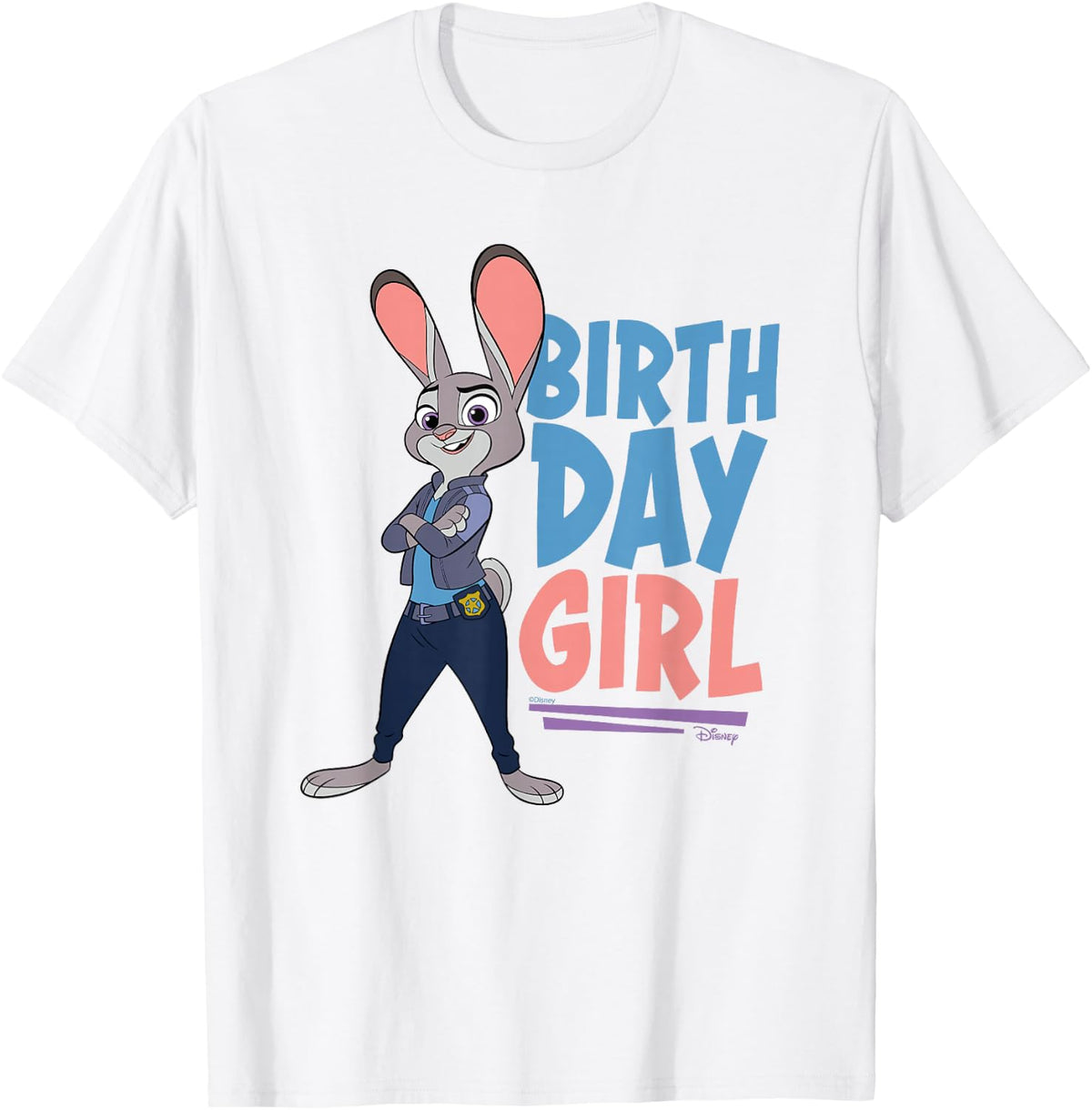Disney Zootopia 2 Judy Hopps Birthday Girl Cute Tees and T Shirts for Women and Girls