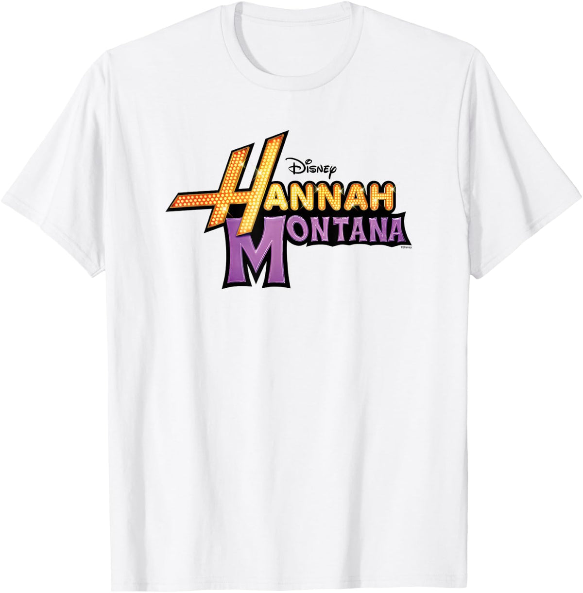 Disney Hannah Montana Classic Logo Gold Stage Lights T-Shirt