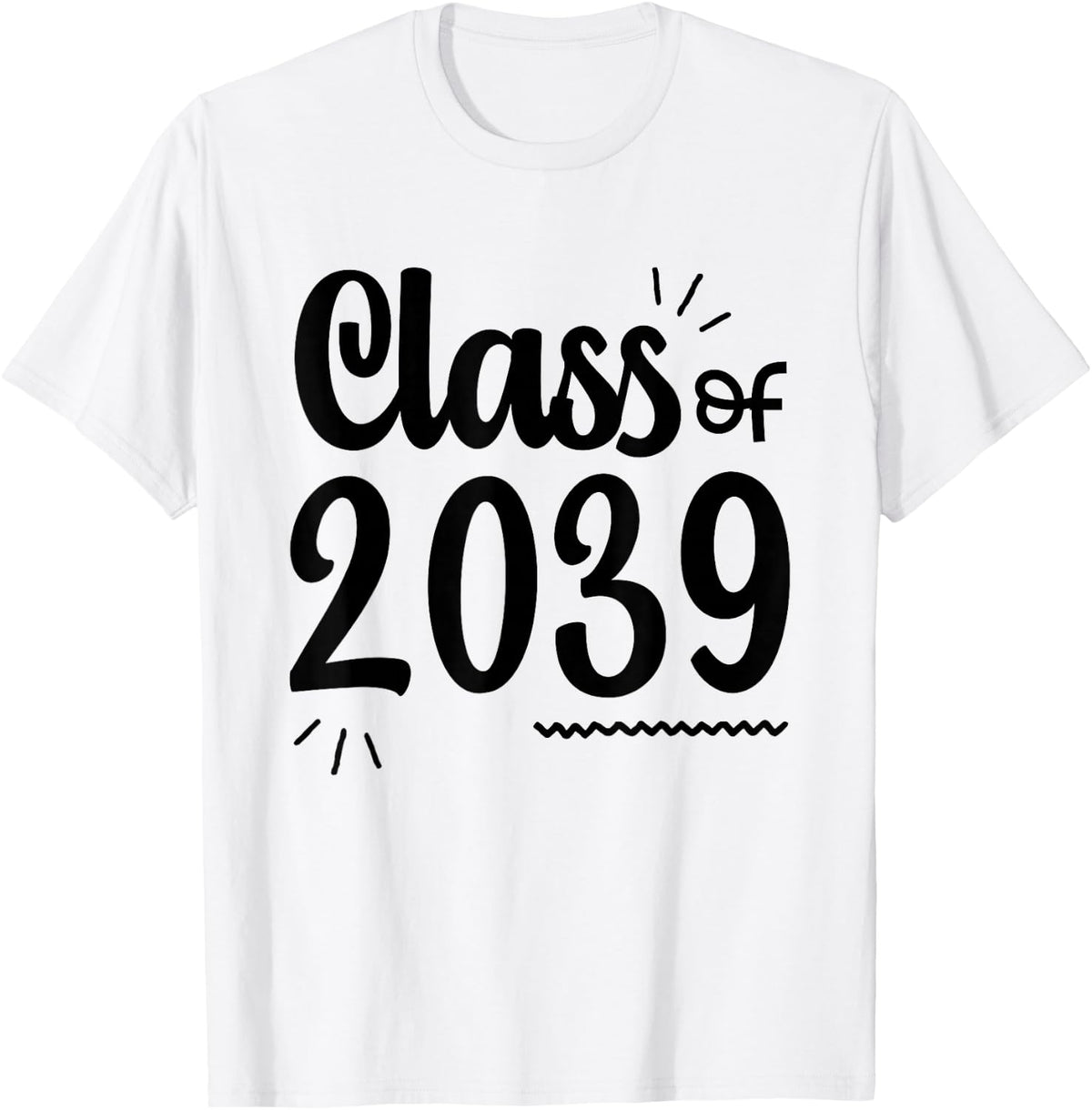 Class of 2039 Grow With Me Handprints On Back K to 12 Grade T-Shirt