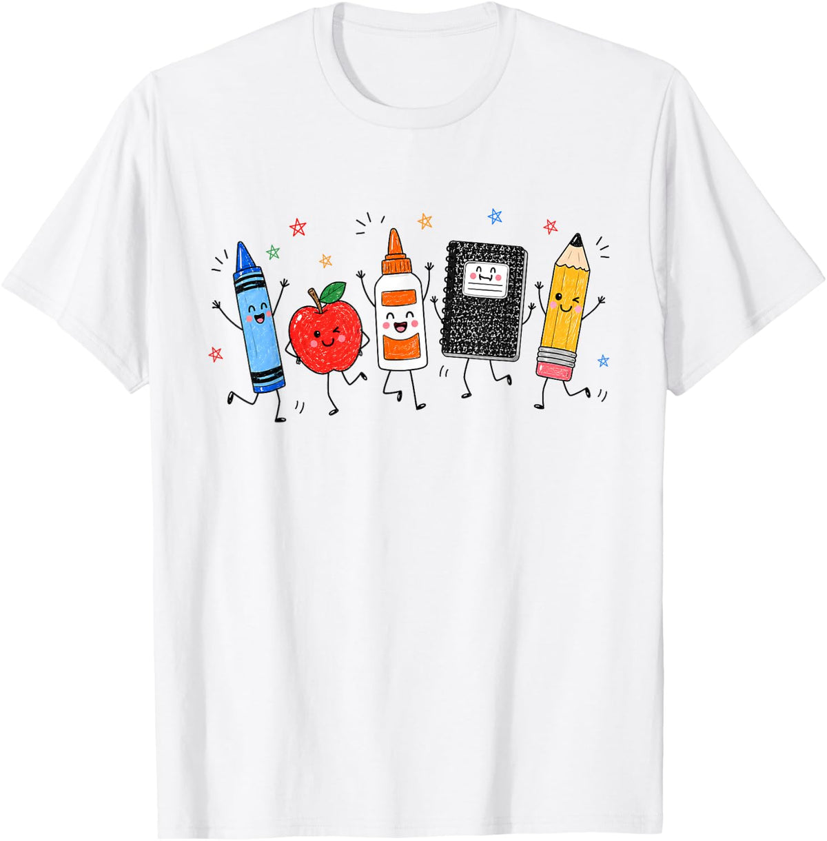 Cute School Supplies Back to School Teacher Kids First Day T-Shirt