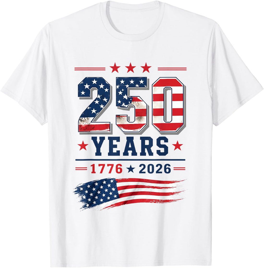 4th of July Shirts USA 250th Anniversary America Flag Patriotic Tees T Shirts for Men and Women