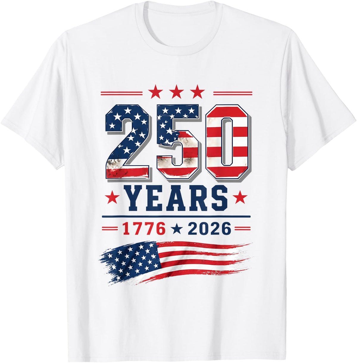 4th of July Shirts USA 250th Anniversary America Flag Patriotic Tees T Shirts for Men and Women