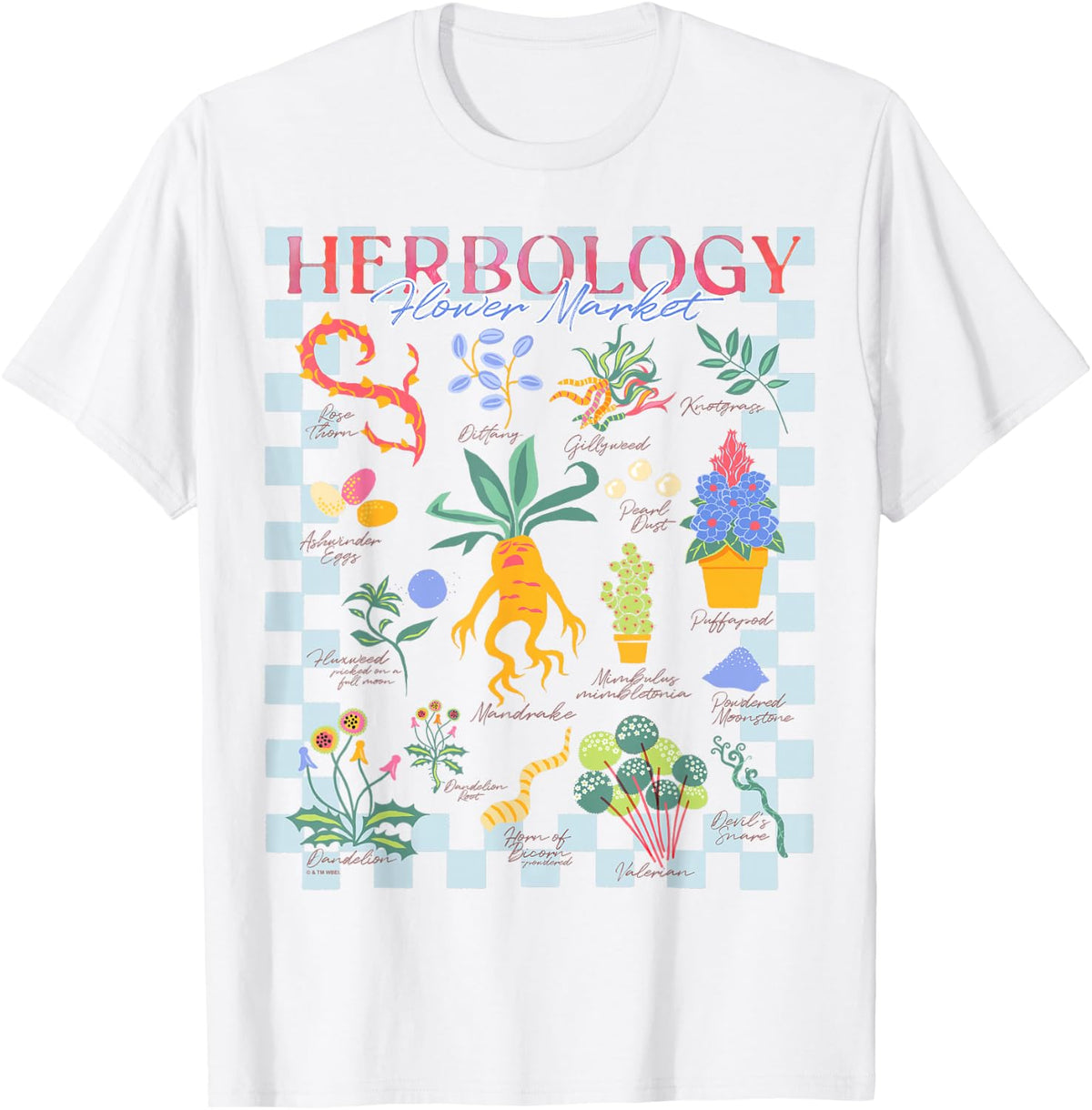 Harry Potter Herbology Flower Market Mandrake Magical Plants T Shirts Tees