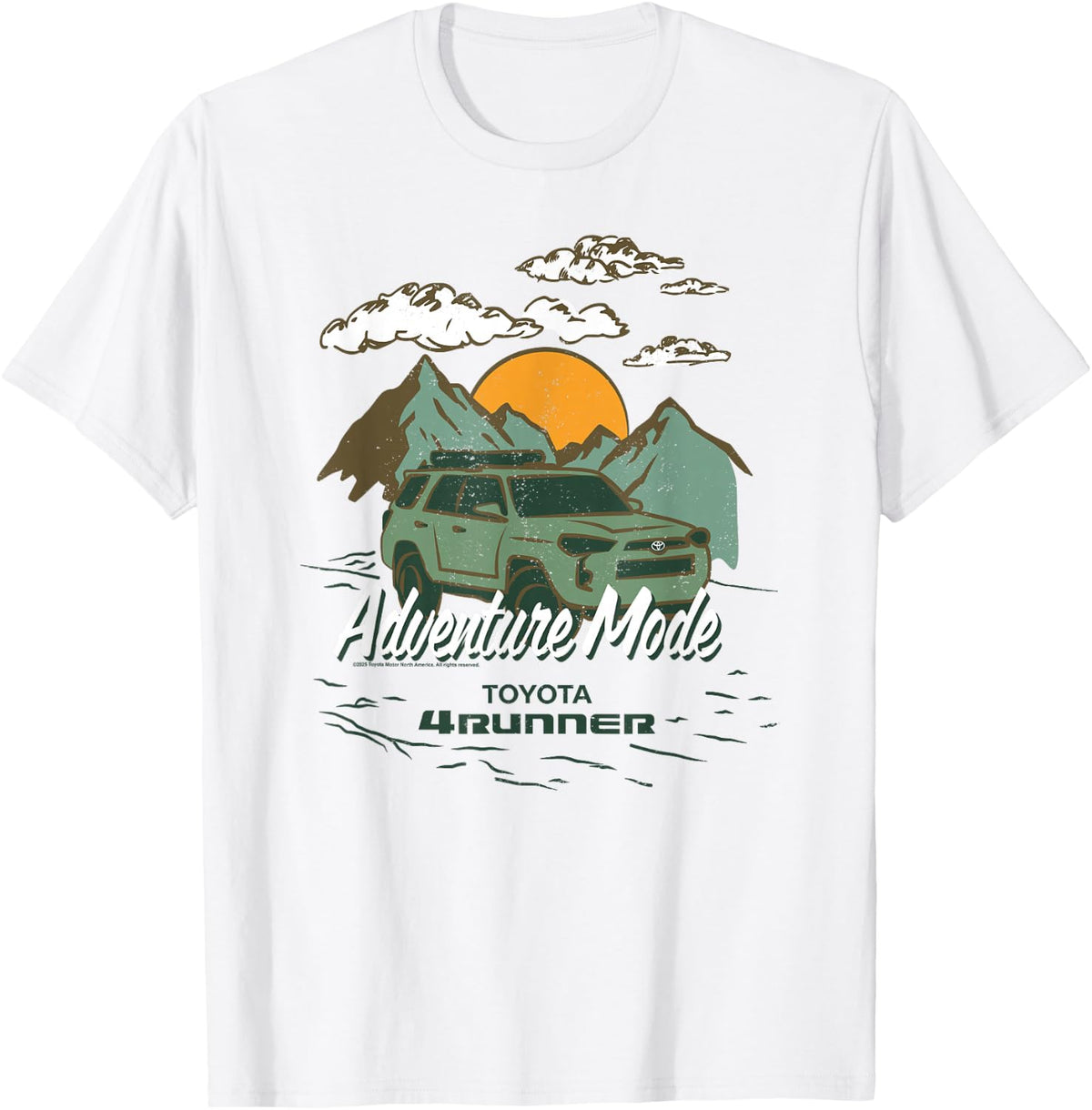 Toyota Iconic 4 Runner Adventure Mode Distressed Chest Logo T-Shirt