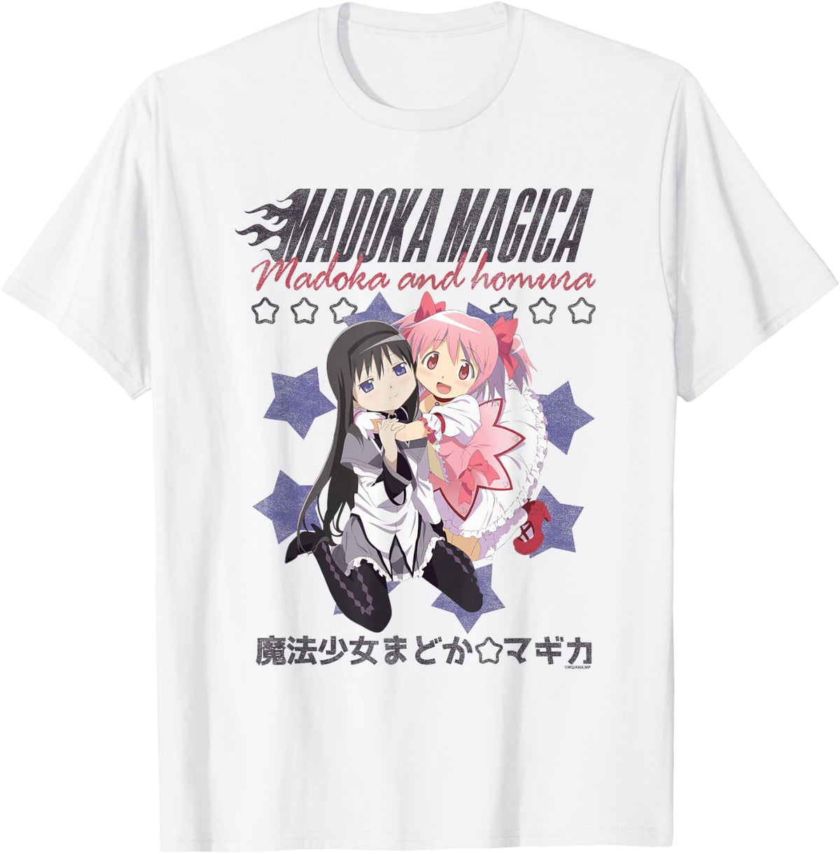 Madoka Magica Cute Star Portrait Madoka and Homura Anime T-Shirt