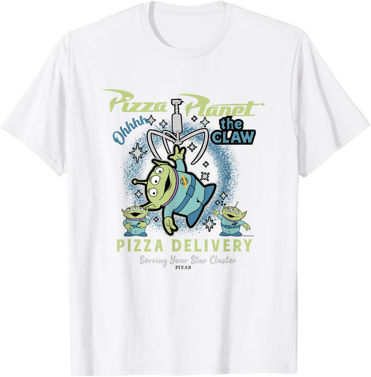 Disney Pixar Toy Story Pizza Planet The Claw Alien T-Shirt
