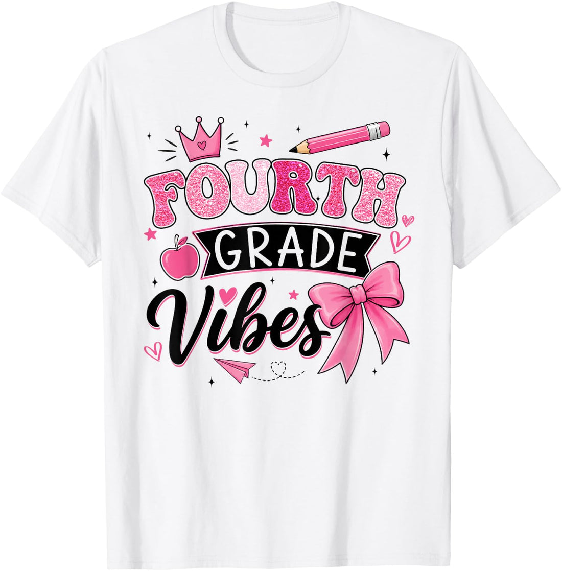 4th Grade Vibes Shirts Girls Fourth Grade Back to School T-Shirt