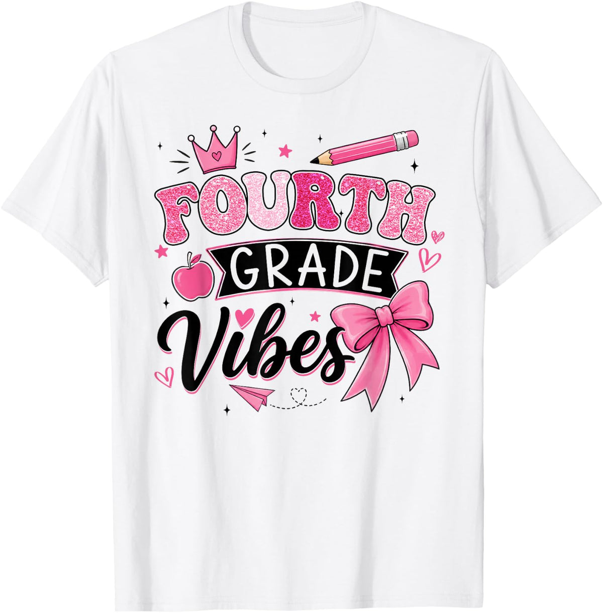 4th Grade Vibes Shirts Girls Fourth Grade Back to School T-Shirt