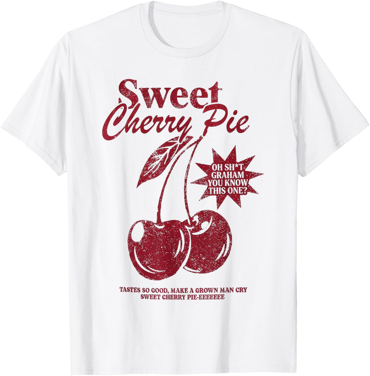Vintage Sweet Cherry Pie Lover Foodie Baking Retro Music Fan T-Shirt