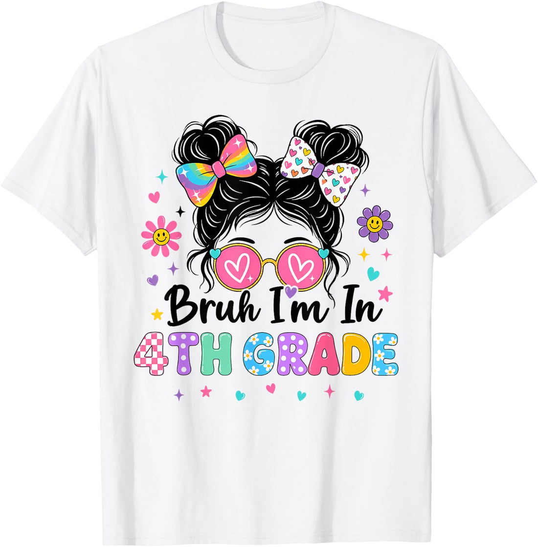 4th Grade for Girls Back to School First Day Fourth Grade T-Shirt