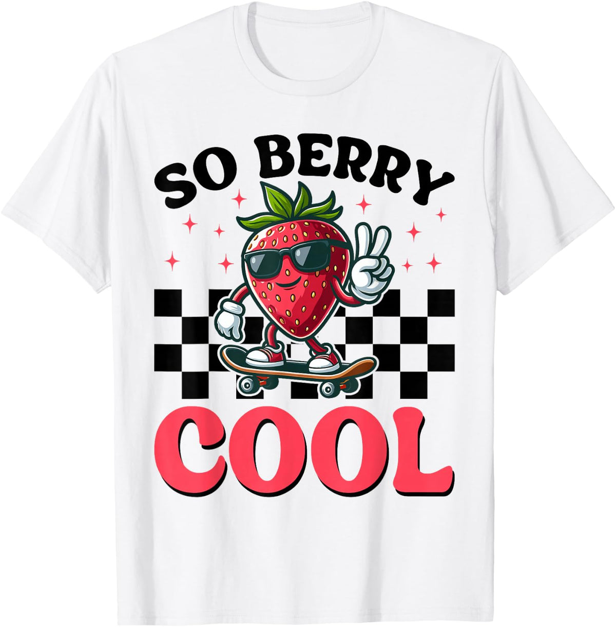 Groovy So Berry Cool Fruit Lover Strawberry Season for Boy T-Shirt