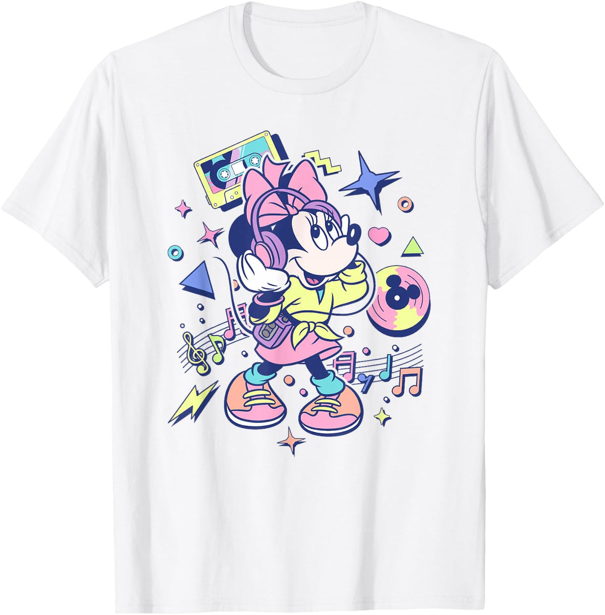Disney Minnie Mouse 90's Memphis Style Old School T-Shirt
