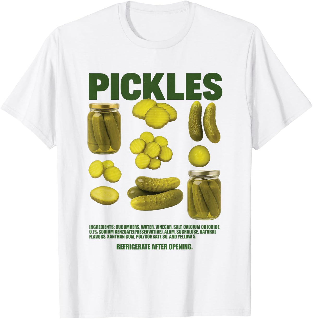 Pickles Funny Design for Snack and Food Fans T-Shirt