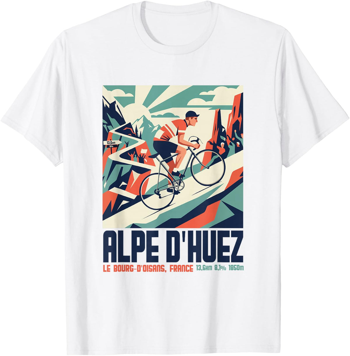 Alpe d'Huez Le French Alps France Road Cycling T-Shirt
