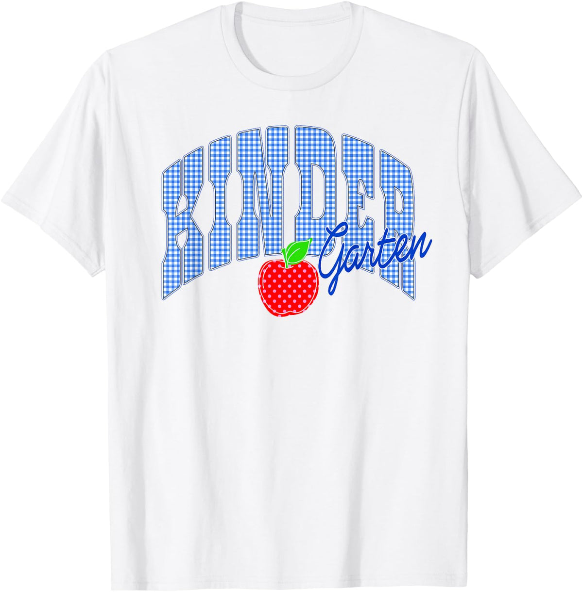 Kindergarten Checkered for Teacher Student Back to School T-Shirt