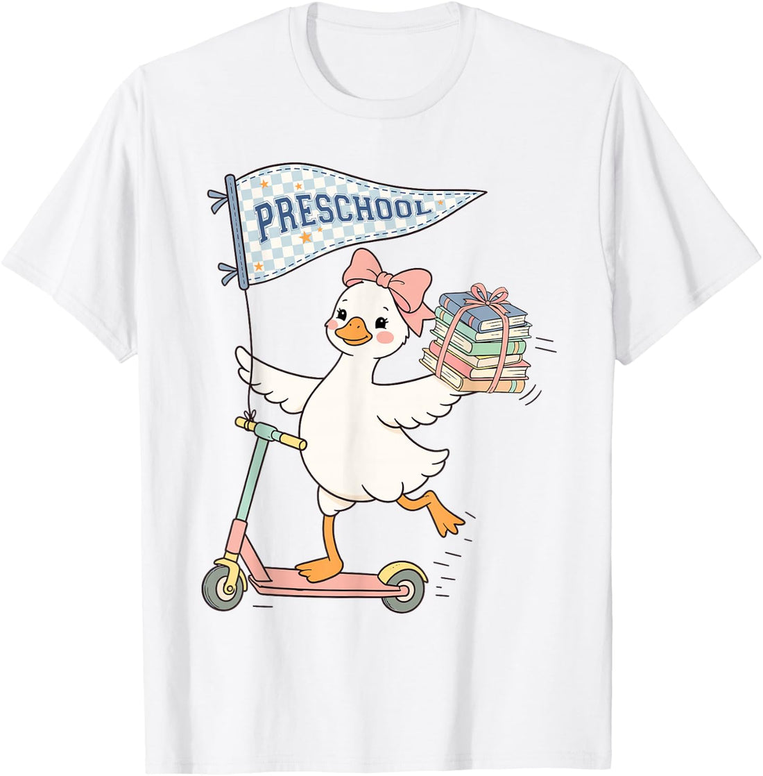 Back to School Goose Teacher Off to Teach Pre-K Preschool T-Shirt