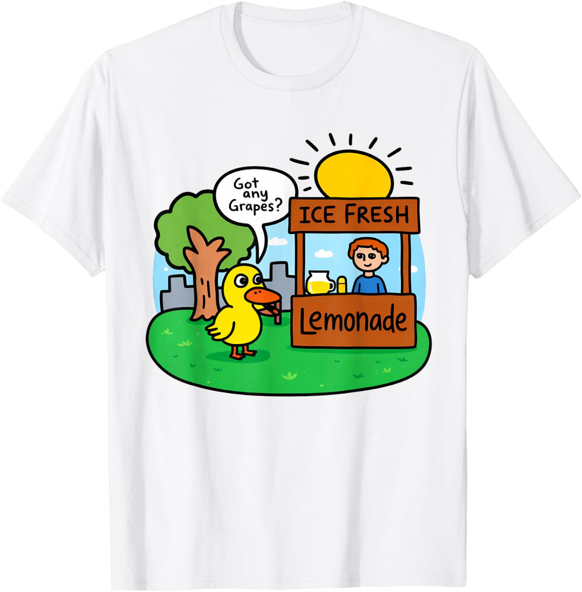 Ice Fresh Lemonade Got Any Grapes Duck Funny Gifts Meme T-Shirt
