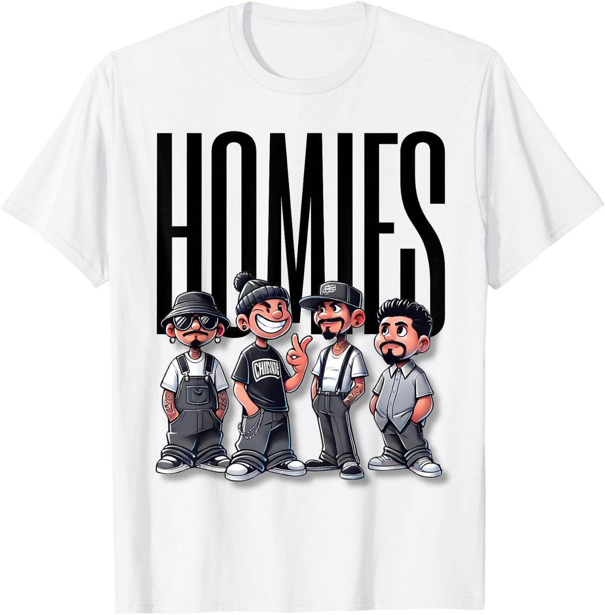 Cool Urban Cholo Vato Chicano Latino Mexican Pride Homies T-Shirt