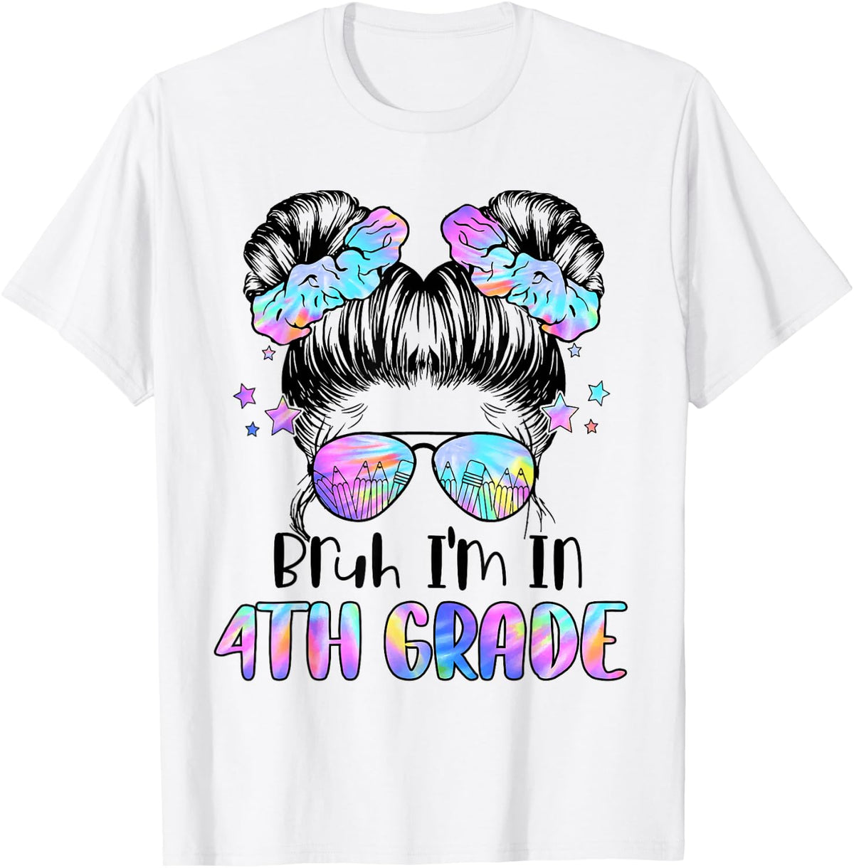 Girls Bruh I'm in 4th Grade First Day of School Fourth Grade T-Shirt