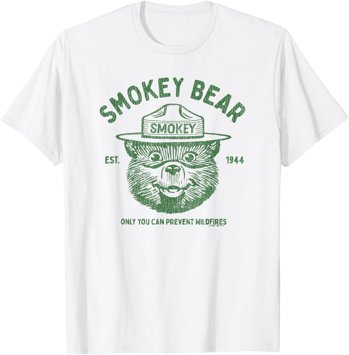 Vintage Smokey Bear Logo Only You Can Prevent Wildfires T-Shirt