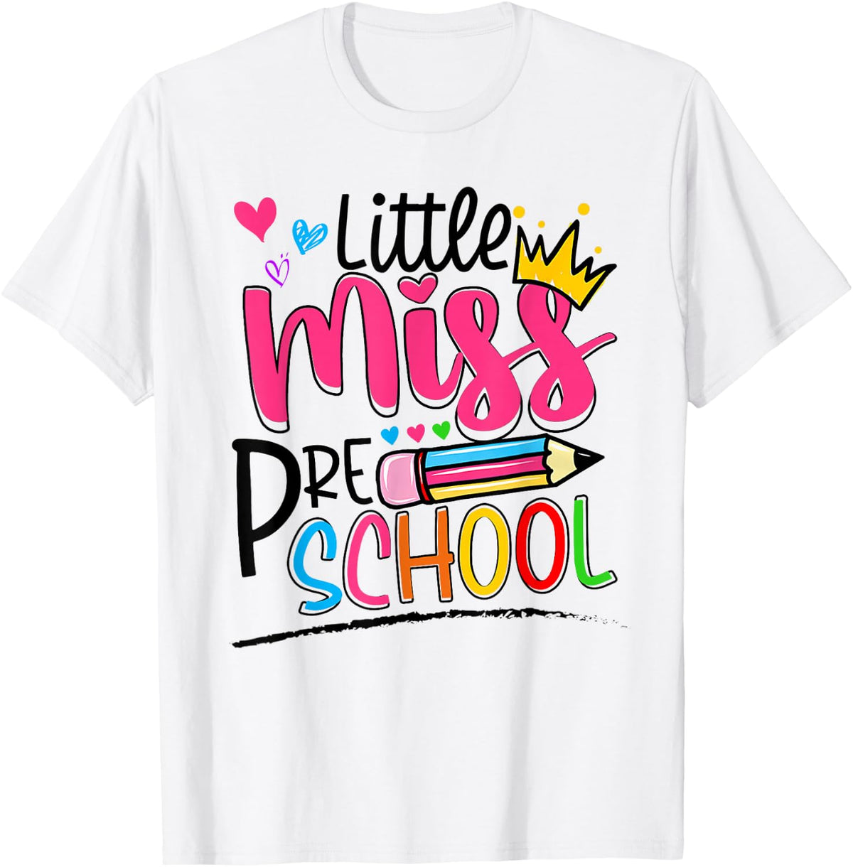 Little Miss Preschool Shirt Back to School Preschool Girls T-Shirt