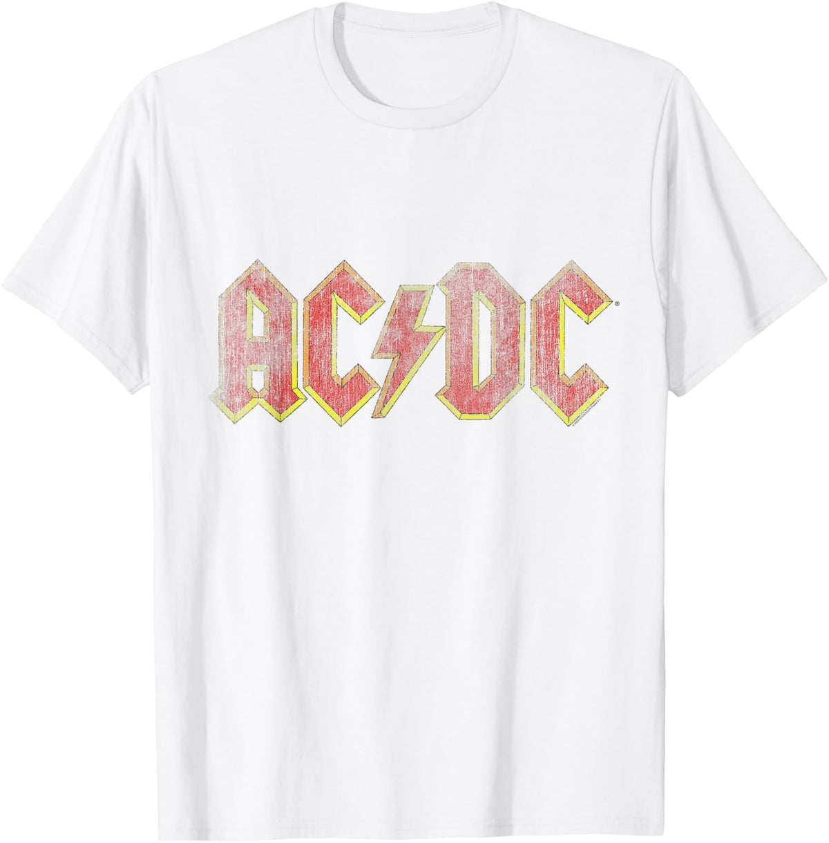 Official AC/DC Vintage Logo for Fans White T-Shirt