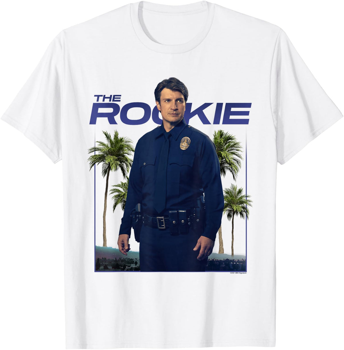 The Rookie John Nolan Cop Pose with Palm Trees TV Show T-Shirt