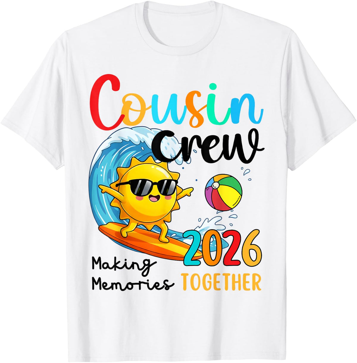 Cousin Crew 2026 Summer Vacation Beach Family Kids Matching T-Shirt