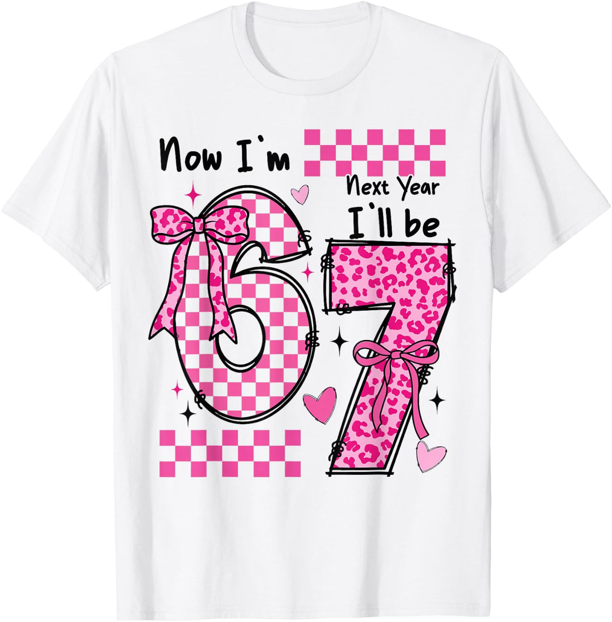 6th Birthday Girl Outfit I'm 6 Year Old Birthday Shirt Funny Tees and T Shirts for Girls
