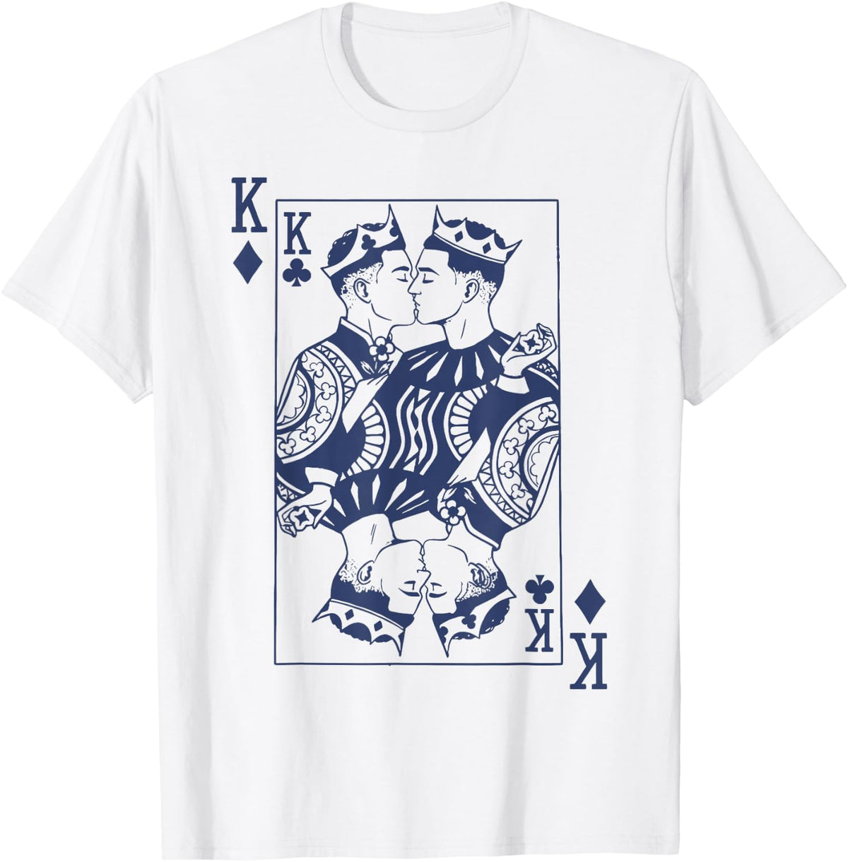 King of Hearts Gay Couple Playing Cards LGBTQ Pride Month T-Shirt